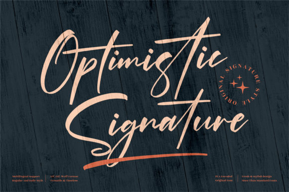 Optimistic Signature Font 1 Optimistic Signature Font