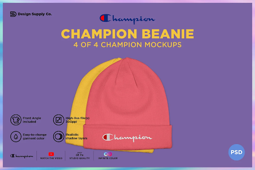 CreativeMarket - Champion Beanie Mockup 4810007 1 CreativeMarket - Champion Beanie Mockup 4810007