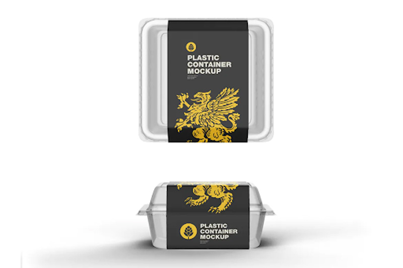 Plastic Container Mockup - Top and Front View QBXV7PG 1 Plastic Container Mockup - Top and Front View QBXV7PG