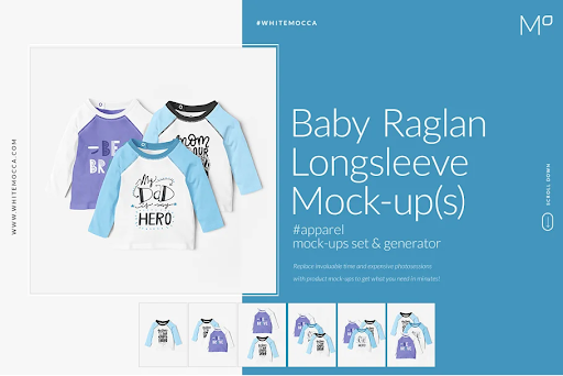 CreativeMarket - Baby Raglan Longsleeve Mock-ups Set 4548234 1 CreativeMarket - Baby Raglan Longsleeve Mock-ups Set 4548234