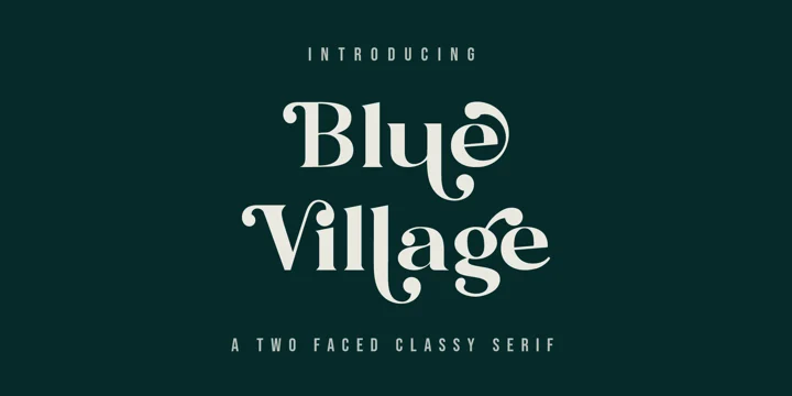 Blue Village Font 1 Blue Village Font