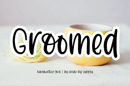 Groomed Handwriting Display Font JD7YRU3 1 Groomed Handwriting Display Font JD7YRU3
