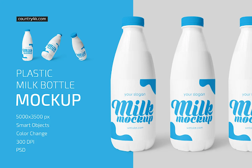 CreativeMarket - Plastic Milk Bottle Mockup 5294612 1 CreativeMarket - Plastic Milk Bottle Mockup 5294612