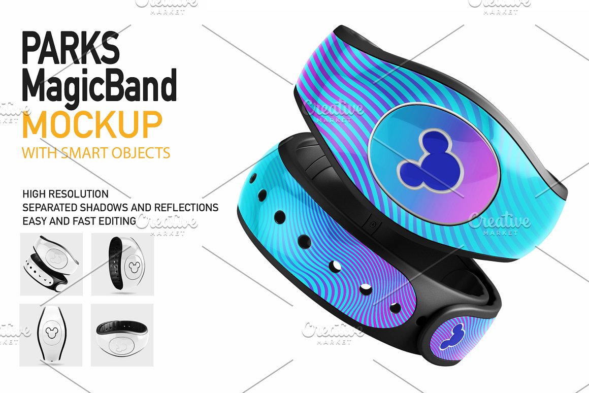 CreativeMarket - PARKS MagicBand MOCKUP 4815842 1 CreativeMarket - PARKS MagicBand MOCKUP 4815842