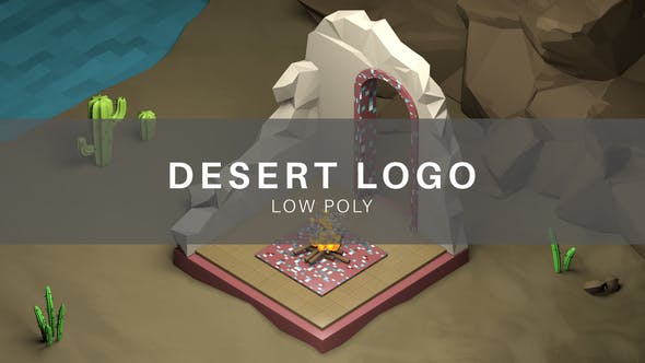 Videohive 3D Low Poly Desert Logo 31319565 1 Videohive 3D Low Poly Desert Logo 31319565