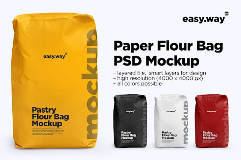 CreativeMarket - Flour Bag in a Front View Mockup 6191410 1 CreativeMarket - Flour Bag in a Front View Mockup 6191410