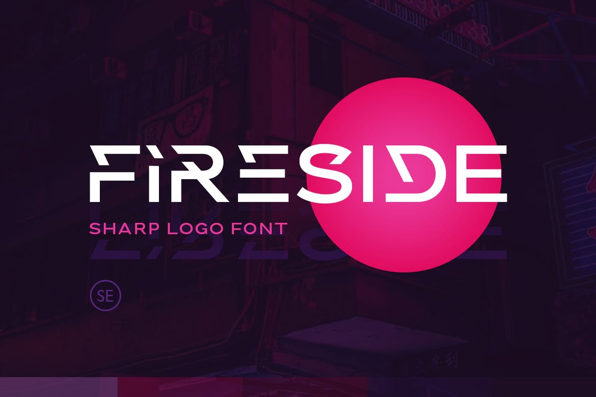 Fireside - Sharp Logo Font 1 Fireside - Sharp Logo Font