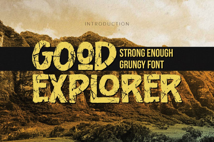 Good Explorer - Strong Rough Brush Font 1 Good Explorer - Strong Rough Brush Font