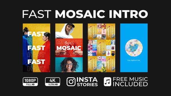 Videohive Fast Mosaic Intro 33738045 1 Videohive Fast Mosaic Intro 33738045