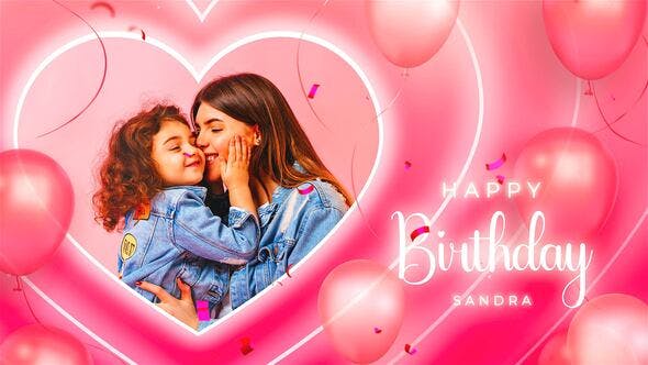 Videohive Happy Birtday Sandra 33907133