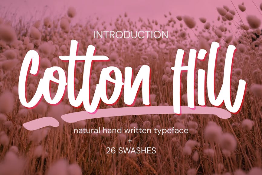 Cotton Hill - Natural Hand Written Typeface 1 Cotton Hill - Natural Hand Written Typeface
