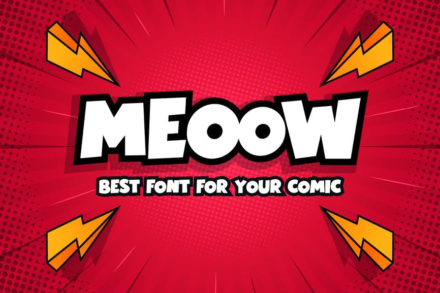 Meeow - Playful Comic Font 1 Meeow - Playful Comic Font