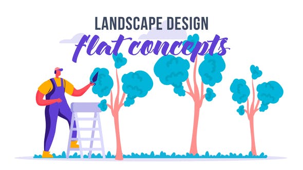 Videohive Landscape design - Flat Concept 33619925 1 Videohive Landscape design - Flat Concept 33619925