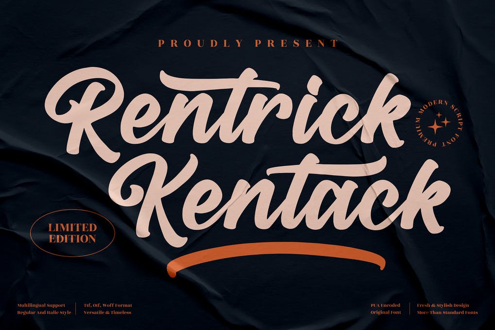 Rentrick Kentack Modern Script 1 Rentrick Kentack Modern Script