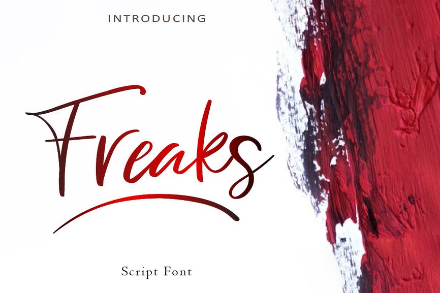 Freaks - Script Font 1 Freaks - Script Font