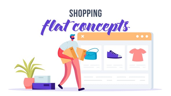 Videohive Shopping - Flat Concept 33639519 1 Videohive Shopping - Flat Concept 33639519