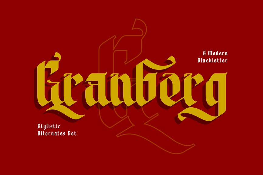 Modern Blackletter Font 1 Modern Blackletter Font