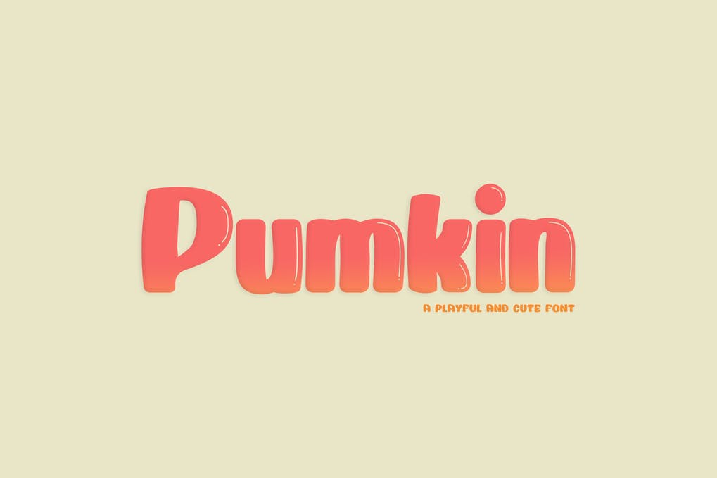 Pumkin - Playful and Cute Display Font 1 Pumkin - Playful and Cute Display Font