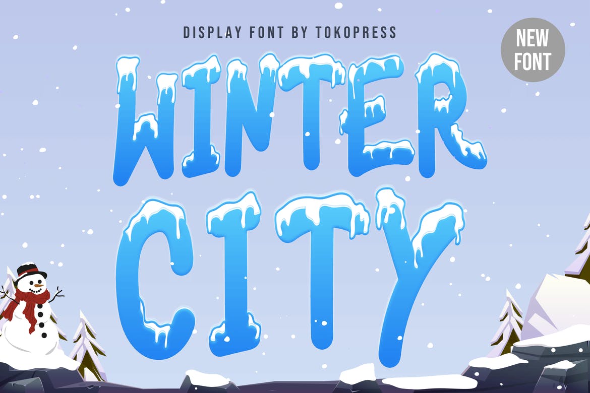 Winter City - Kids font 1 Winter City - Kids font