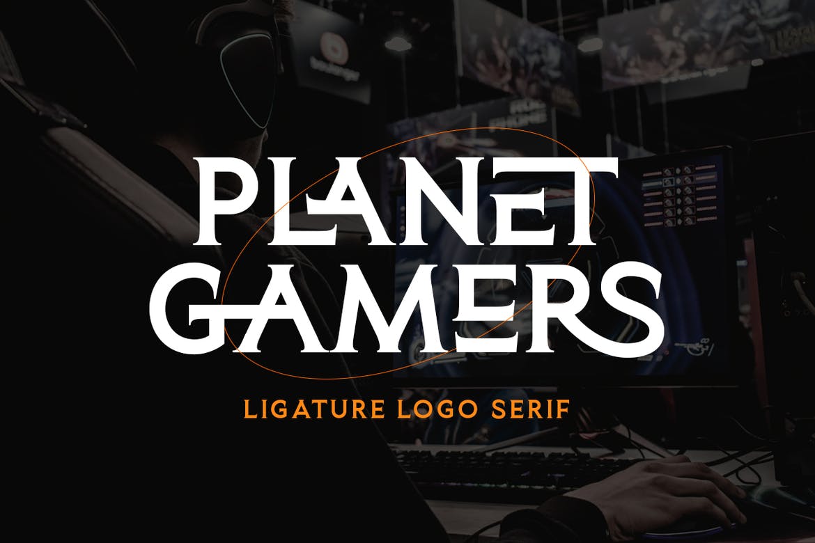 Planet Gamers - Ligature Logo Serif 1 Planet Gamers - Ligature Logo Serif