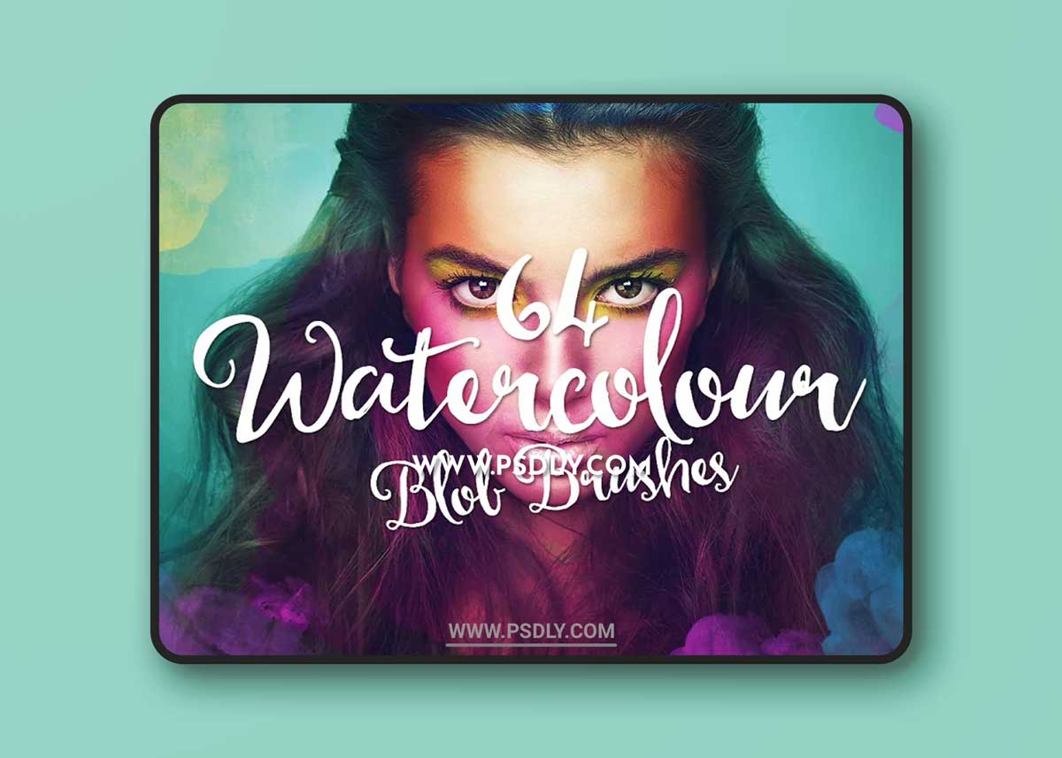 CM - 64 Watercolor Blob Brushes by Layerform 237128 1 CM - 64 Watercolor Blob Brushes by Layerform 237128