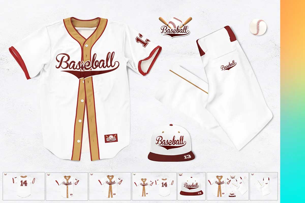 CreativeMarket - Baseball Clothing Set Mock-ups 6416975 1 CreativeMarket - Baseball Clothing Set Mock-ups 6416975