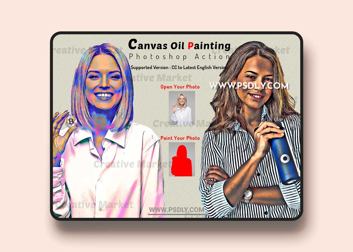 CreativeMarket - Canvas Oil Painting Photoshop Action 6481461 1 CreativeMarket - Canvas Oil Painting Photoshop Action 6481461