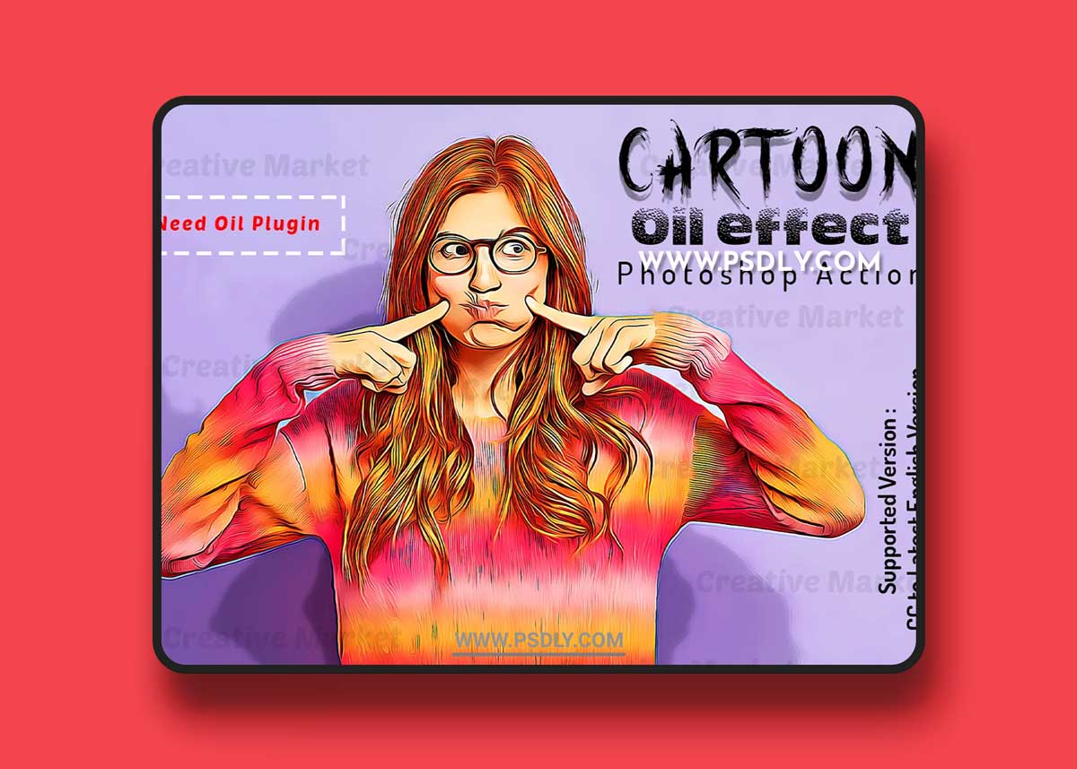 CreativeMarket - Cartoon Oil Effect PS Action 6490144 1 CreativeMarket - Cartoon Oil Effect PS Action 6490144