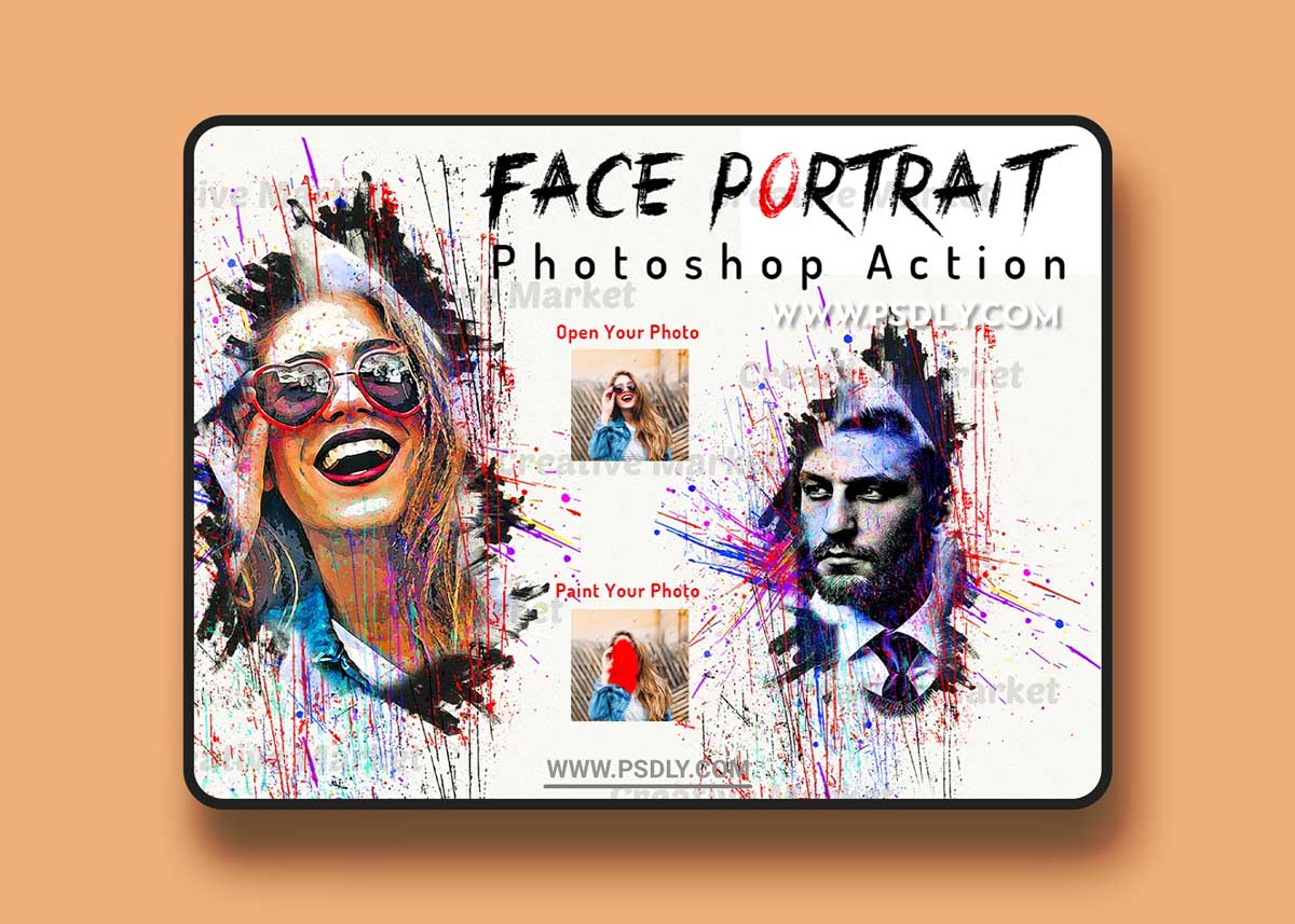 CreativeMarket - Face Portrait Photoshop Action 6495555 1 CreativeMarket - Face Portrait Photoshop Action 6495555