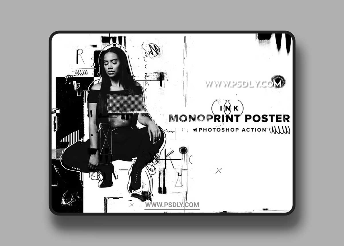 CreativeMarket - Ink Monoprint Poster PS Action 6357795 1 CreativeMarket - Ink Monoprint Poster PS Action 6357795