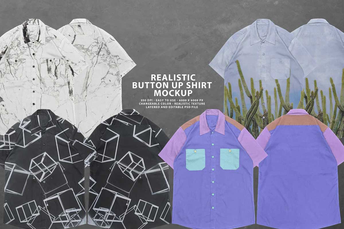 CreativeMarket - Realistic Button-Up Shirt Mockup 5931439 1 CreativeMarket - Realistic Button-Up Shirt Mockup 5931439