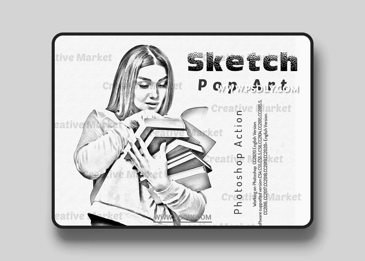 CreativeMarket - Sketch Pop Art PS Action 6497428 1 CreativeMarket - Sketch Pop Art PS Action 6497428
