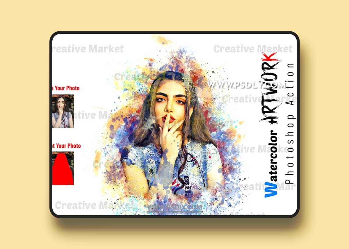 CreativeMarket - Watercolor Artwork Photoshop Action 6511078 1 CreativeMarket - Watercolor Artwork Photoshop Action 6511078