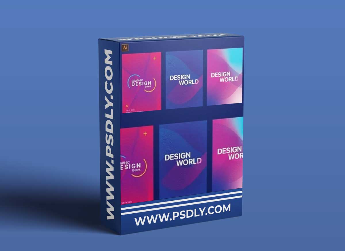 Design Two Modern Posters With Gradient & Shapes in Adobe Illustrator 1 Design Two Modern Posters With Gradient & Shapes in Adobe Illustrator
