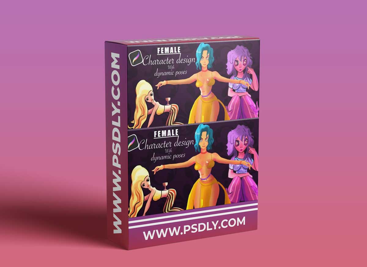 Female character design with dynamic poses 1 Female character design with dynamic poses