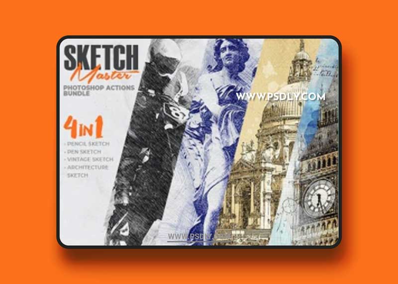 GraphicRiver - 4-in-1 Sketch Master Photoshop Action Bundle 28477138 1 GraphicRiver - 4-in-1 Sketch Master Photoshop Action Bundle 28477138