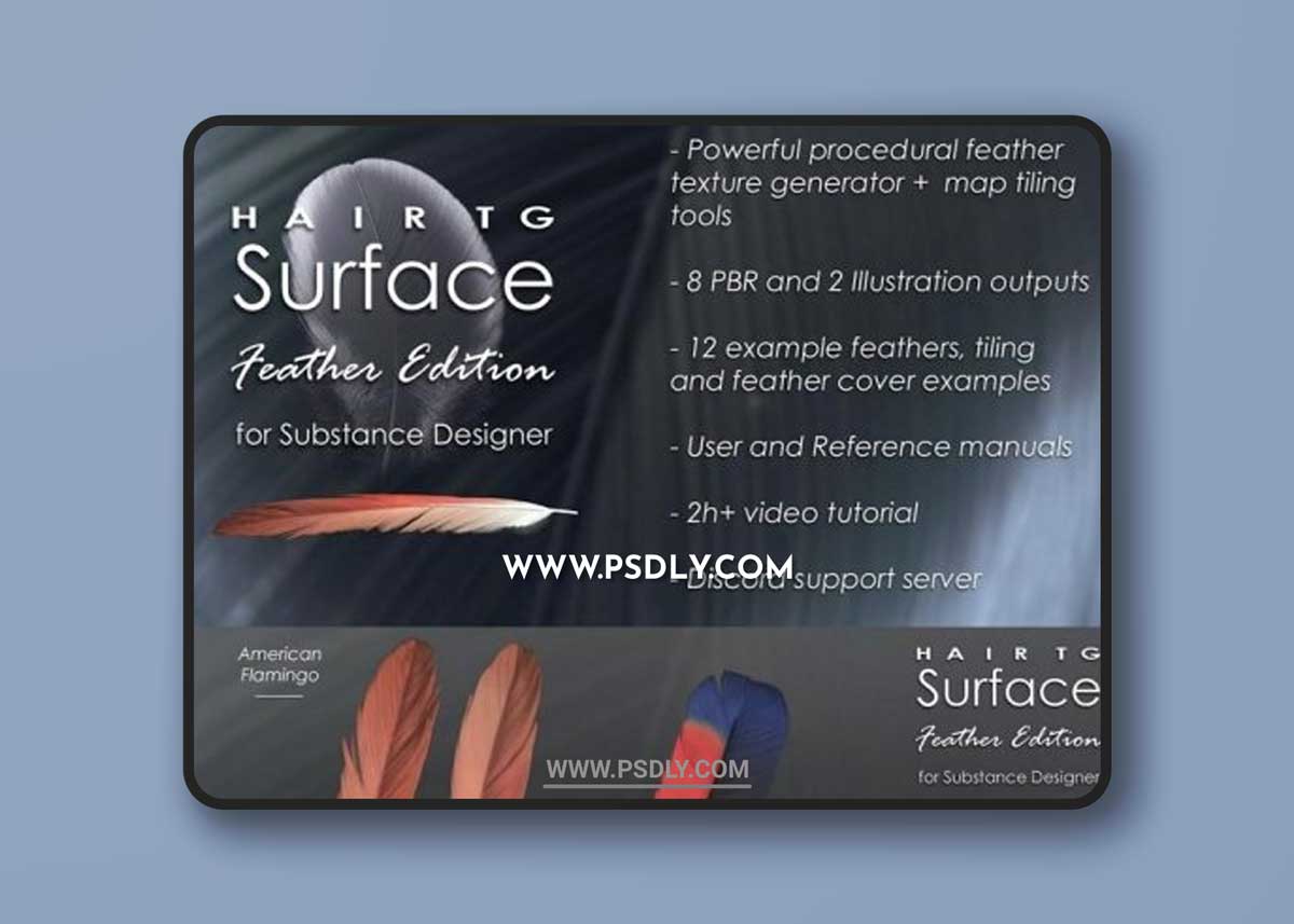 HairTG – Surface, Feather Edition for Substance Designer 1 HairTG – Surface, Feather Edition for Substance Designer