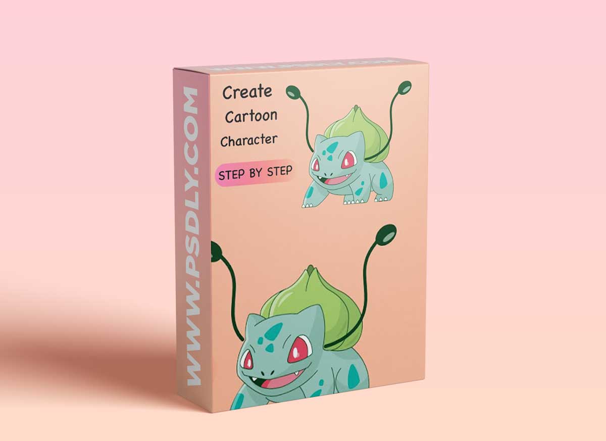 How To Draw Bulbasaur Cartoon Character In Adobe Illustrator 1 How To Draw Bulbasaur Cartoon Character In Adobe Illustrator