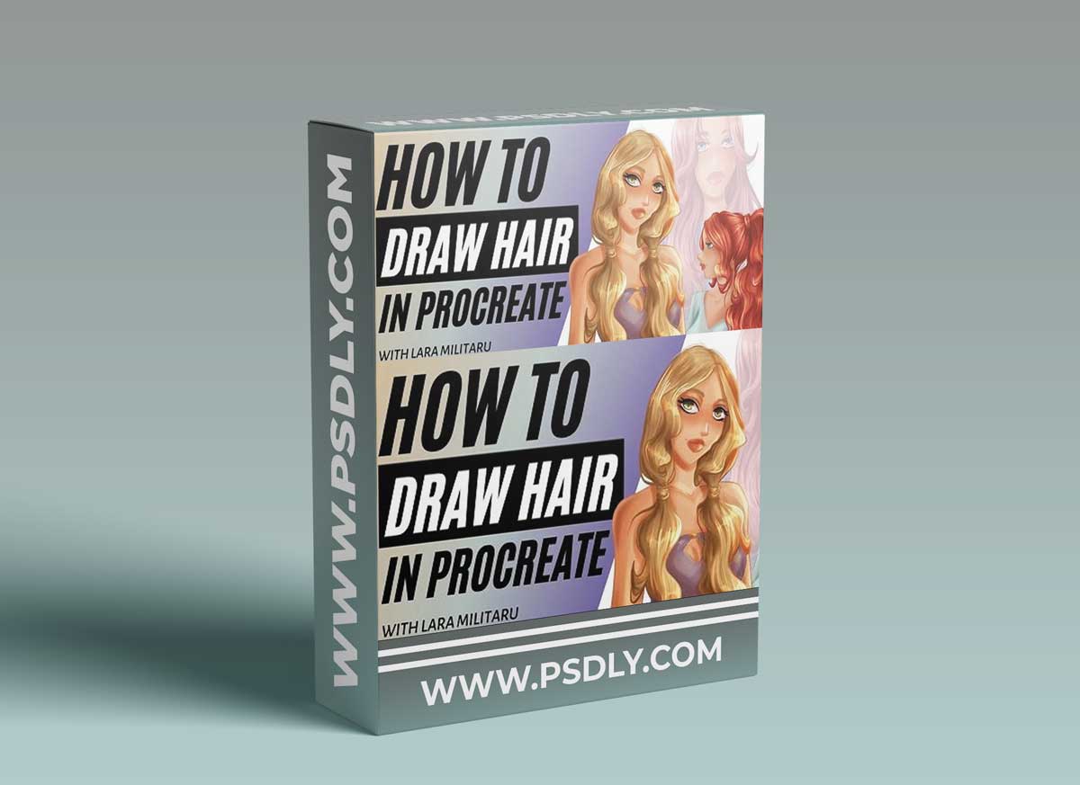 How to Draw Hair in Procreate (part 2) 1 How to Draw Hair in Procreate (part 2)