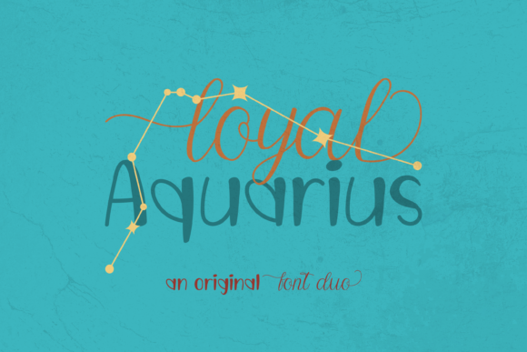 Loyal Aquarius Duo Font 1 Loyal Aquarius Duo Font