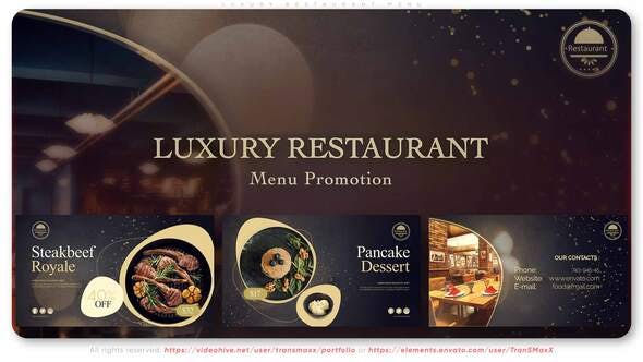 Videohive Luxury Restaurant Menu 33705799 1 Videohive Luxury Restaurant Menu 33705799