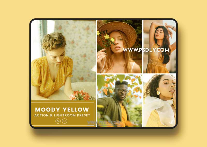 Moody Yellow Action & Lightrom Presets 2RCXKXQ 1 Moody Yellow Action & Lightrom Presets 2RCXKXQ