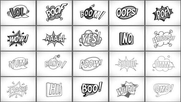 Videohive Comic Titles Black And White || After Effects 33848299 1 Videohive Comic Titles Black And White || After Effects 33848299