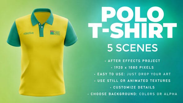 Videohive Polo T-shirt - 5 Scenes Mockup Template - Animated Mockup PRO 33808963 1 Videohive Polo T-shirt - 5 Scenes Mockup Template - Animated Mockup PRO 33808963