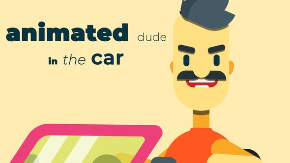 Videohive Animated dude in the car 33804425 1 Videohive Animated dude in the car 33804425