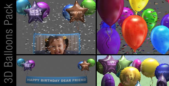 Videohive 3D Balloon Pack 2887474 1 Videohive 3D Balloon Pack 2887474