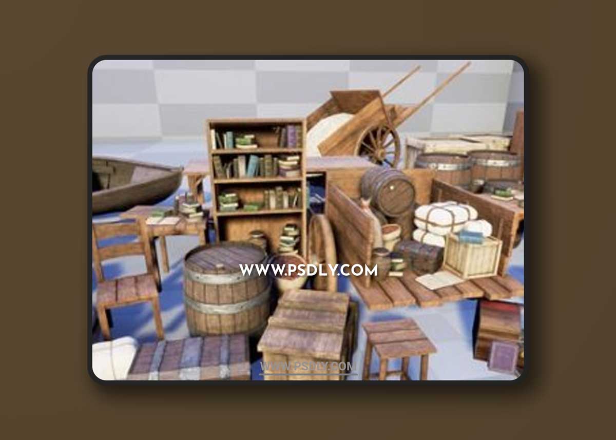 Realistic Medieval Forniture and Props Pack 3D Models 1 Realistic Medieval Forniture and Props Pack 3D Models