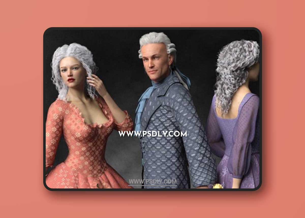 Regal Romance: Historical Pattern Iray Shader Presets 3D Models 1 Regal Romance: Historical Pattern Iray Shader Presets 3D Models