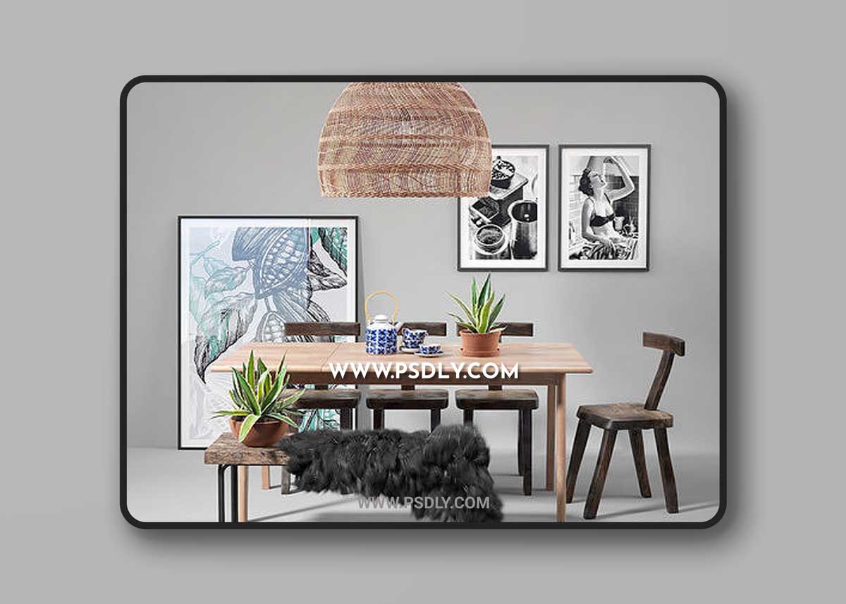 Scandinavian set 003 3D Model 1 Scandinavian set 003 3D Model