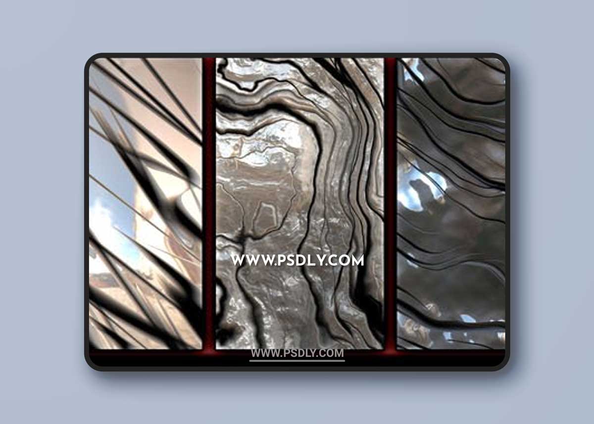 Seamless Reflective Abstract Malleable Metal - Photoshop Patterns + Textures